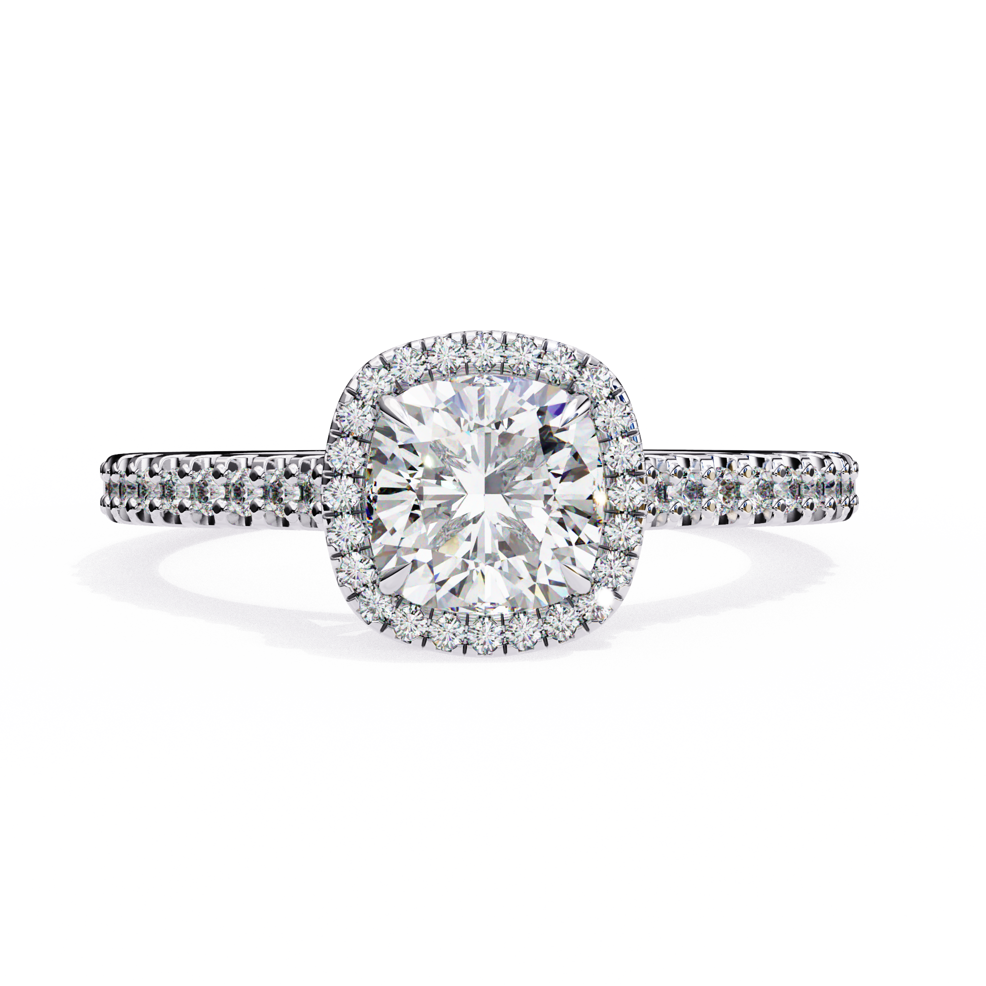Cushion Halo Lab Grown Diamond Ring 9