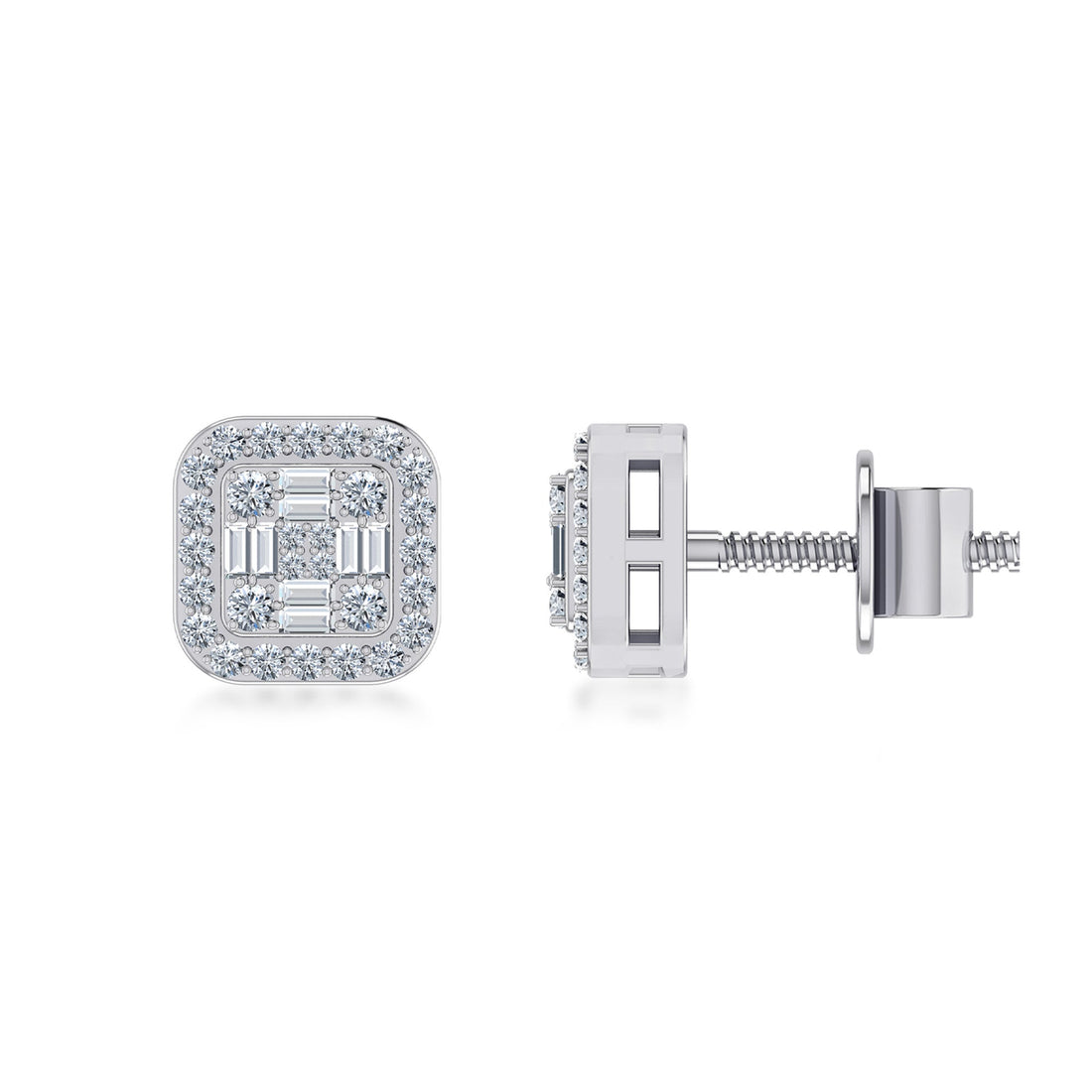 
Cushion Halo Lab Grown Diamond Stud Earrings
 5