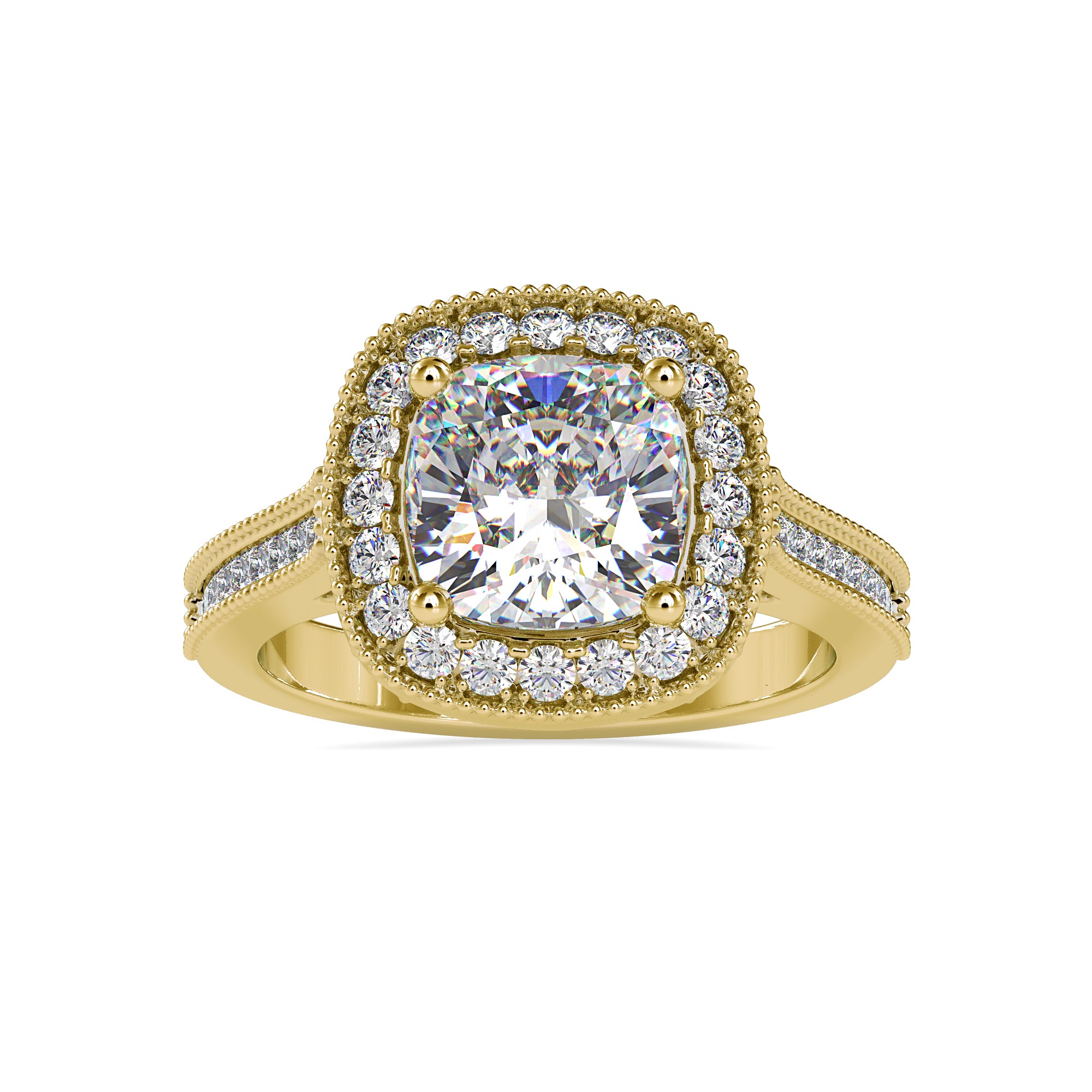 Cushion Path Diamond Ring