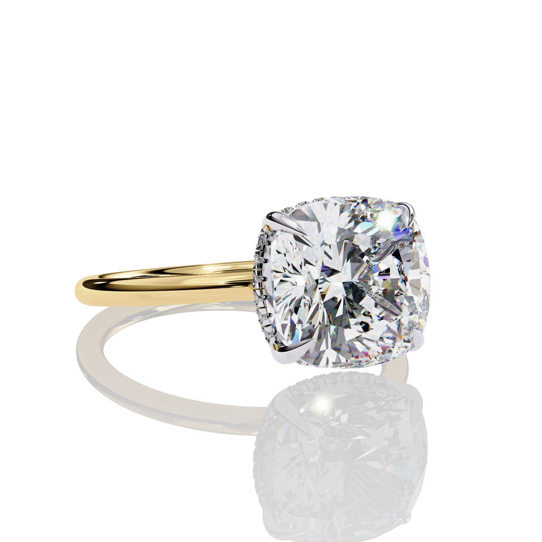 Cushion Solitaire Lab Grown Diamond Ring