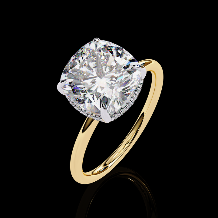 Cushion Solitaire Lab Grown Diamond Ring4
