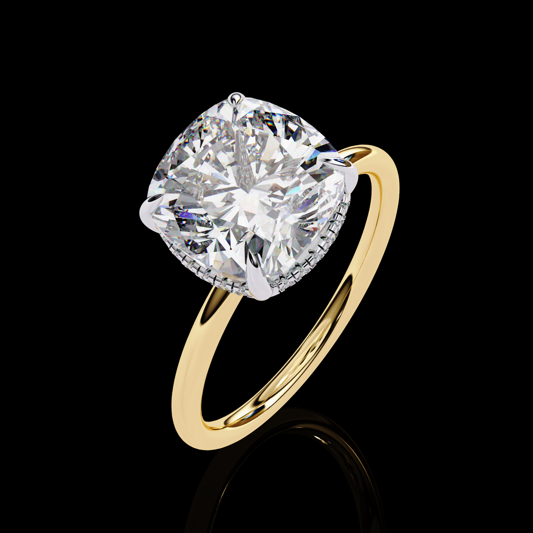 Cushion Solitaire Lab Grown Diamond Ring6