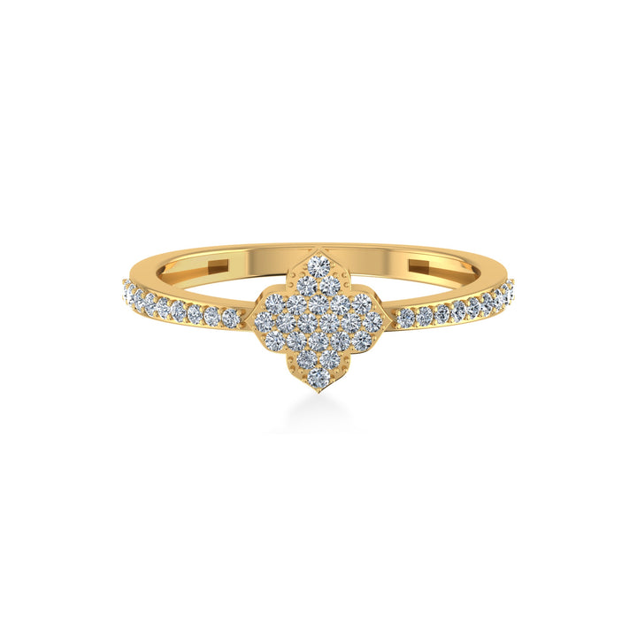 Dainty Clover Cluster Lab-Grown Diamond Ring