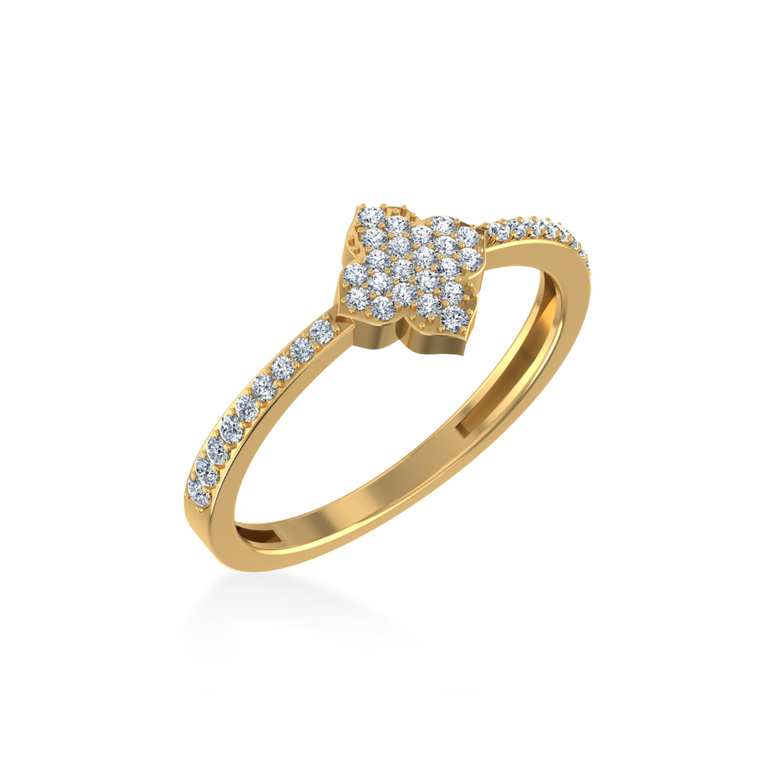 Dainty Clover Cluster Lab-Grown Diamond Ring2