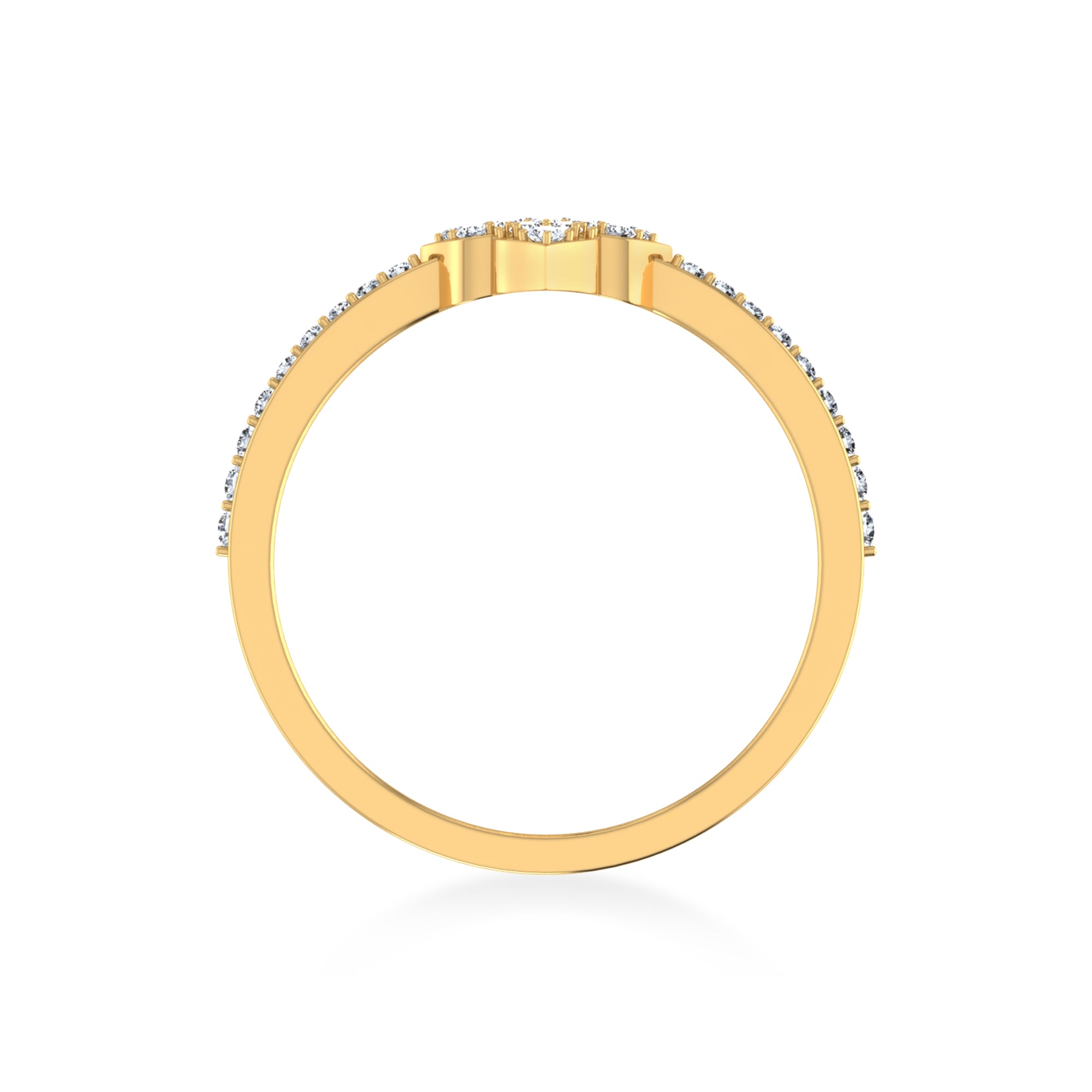 Dainty Clover Cluster Lab-Grown Diamond Ring3