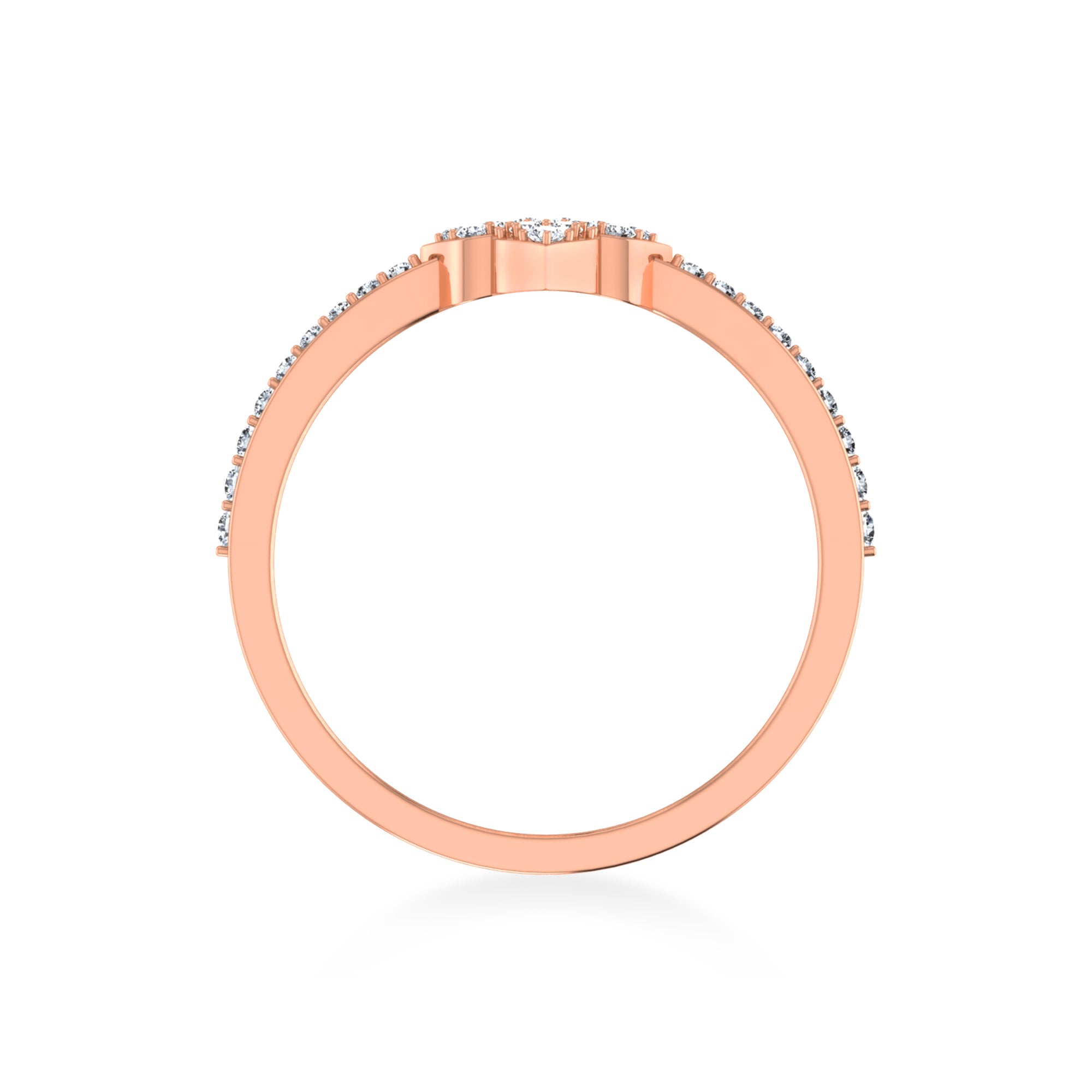 Dainty Clover Cluster Lab-Grown Diamond Ring6