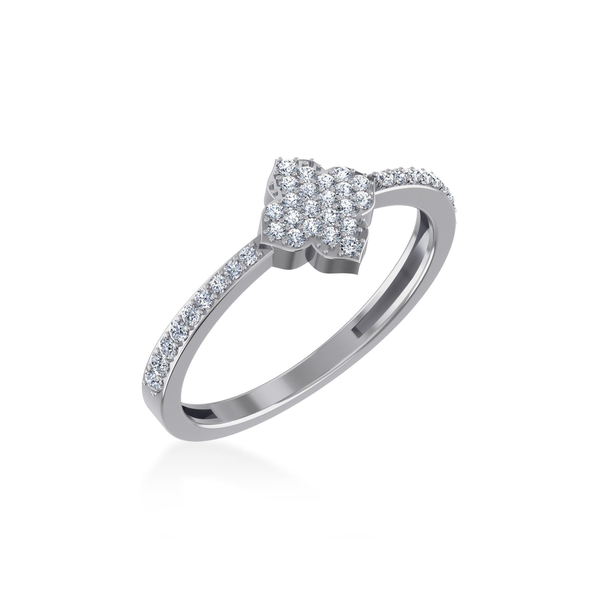 Dainty Clover Cluster Lab-Grown Diamond Ring8