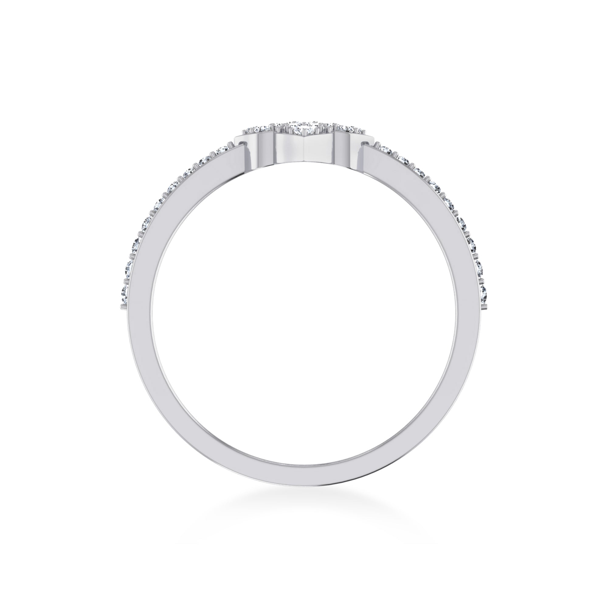 Dainty Clover Cluster Lab-Grown Diamond Ring9