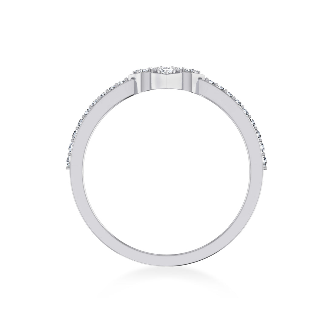 Dainty Clover Cluster Lab-Grown Diamond Ring9