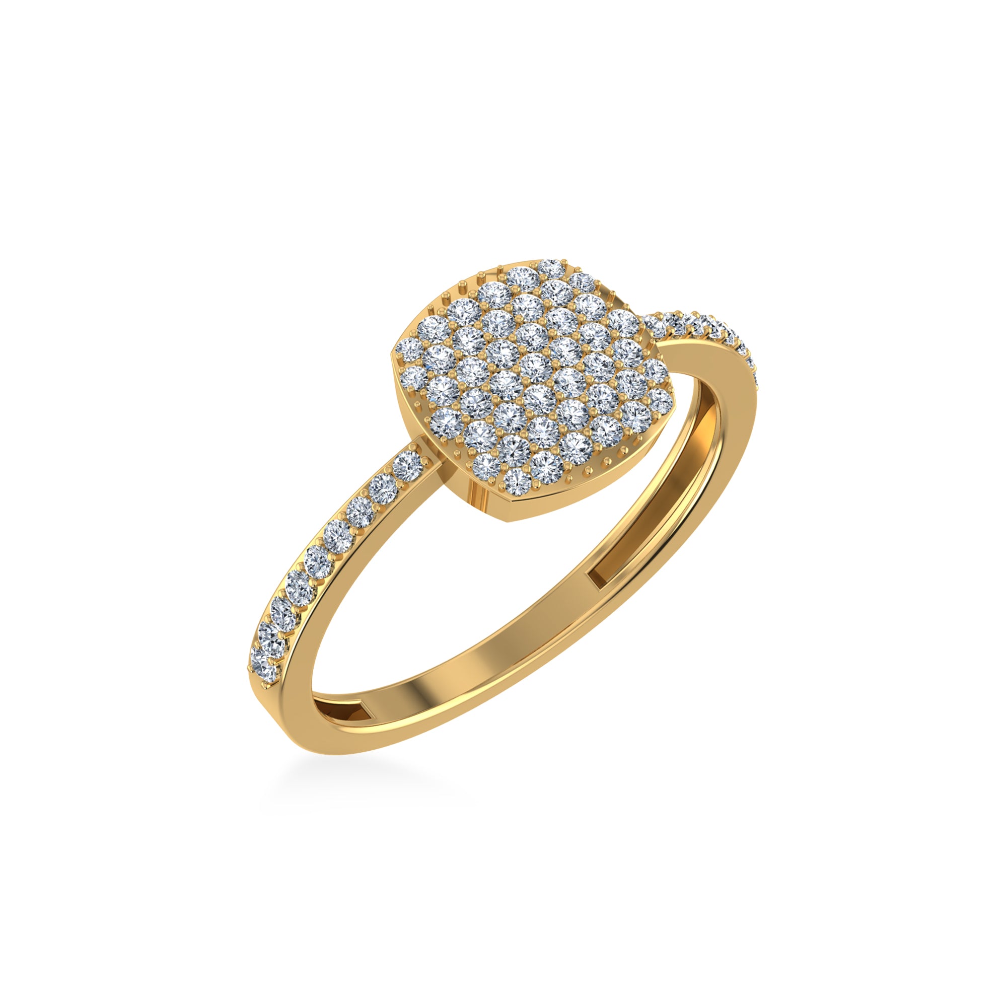 Dainty Cushion Cluster Lab Diamond Ring2