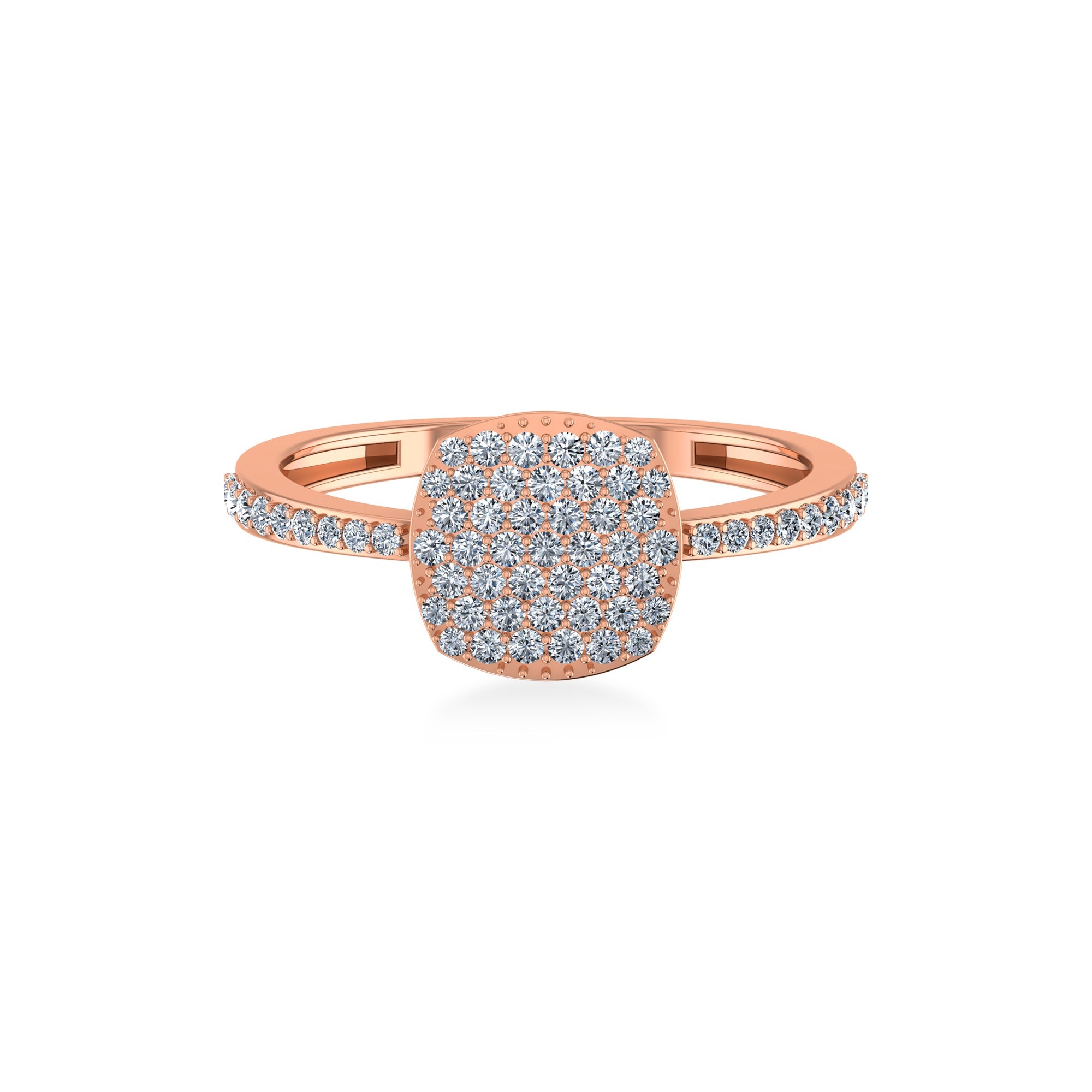 Dainty Cushion Cluster Lab Diamond Ring4
