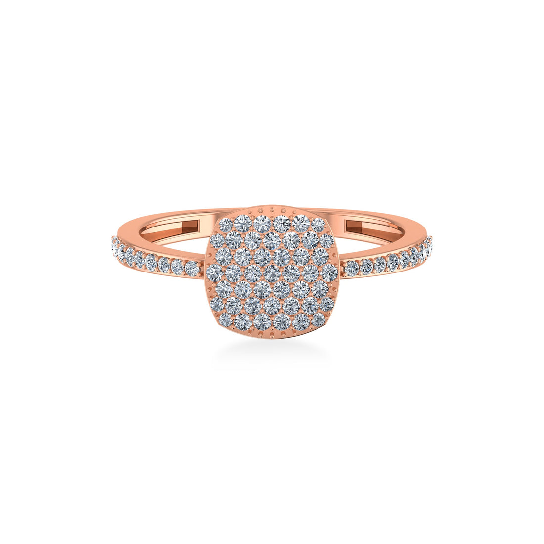 Dainty Cushion Cluster Lab Diamond Ring4