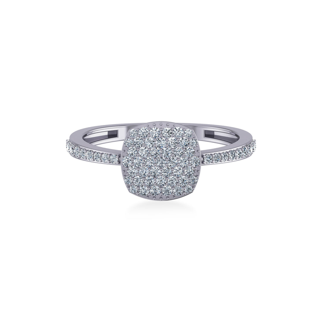 Dainty Cushion Cluster Lab Diamond Ring7