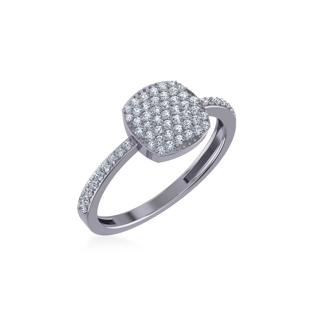 Dainty Cushion Cluster Lab Diamond Ring8
