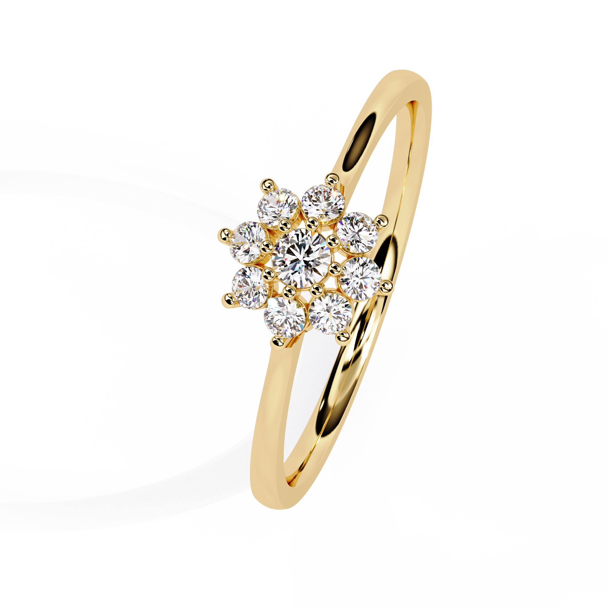 Dainty Flower Diamond Ring 2