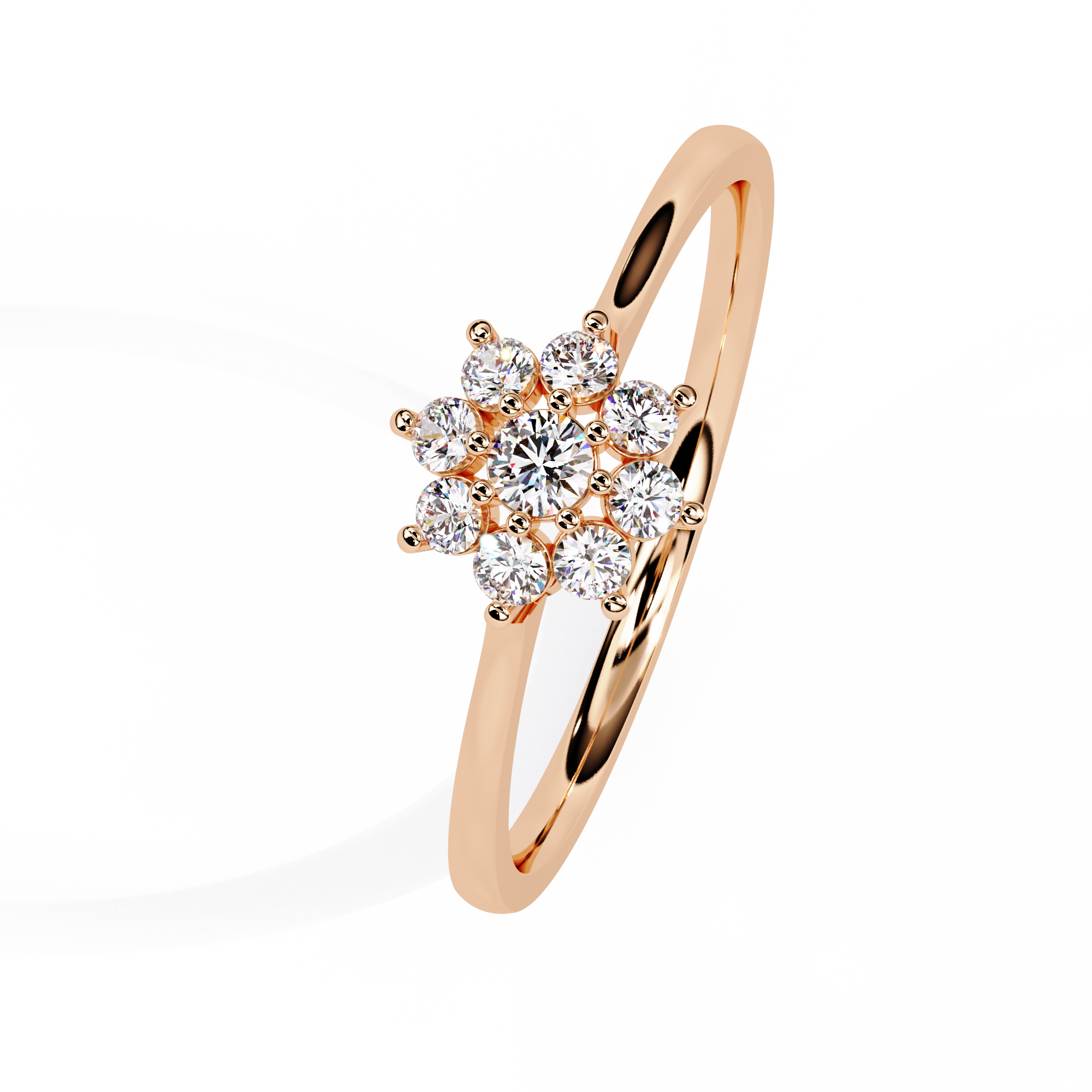 Dainty Flower Diamond Ring 6