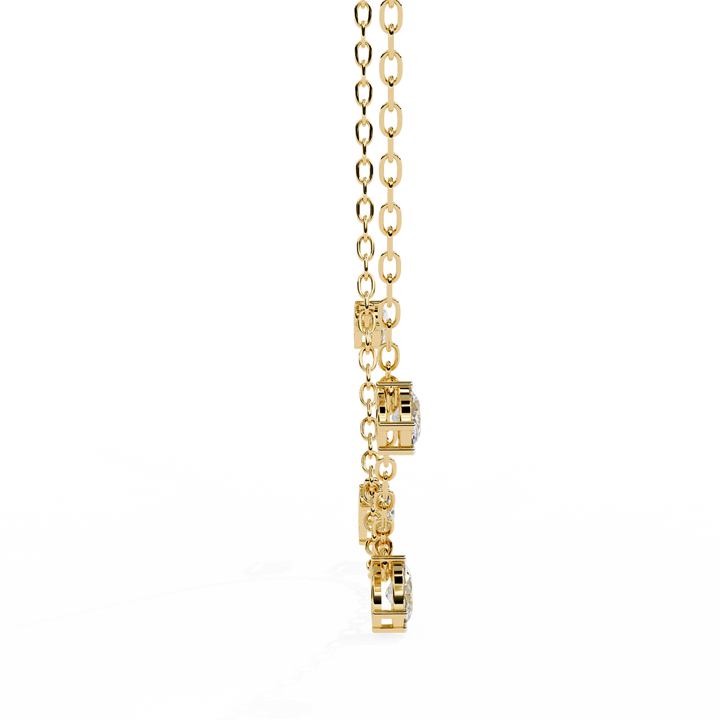 Dainty Lab Grown Diamond Necklace – Modern Vibe Style with Chain