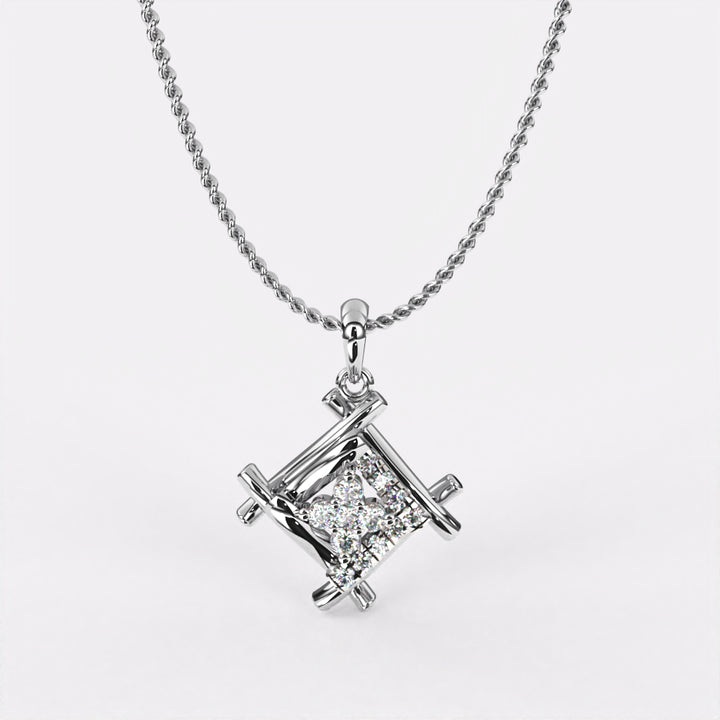 Daisy Diamond Pendant In 925 Silver