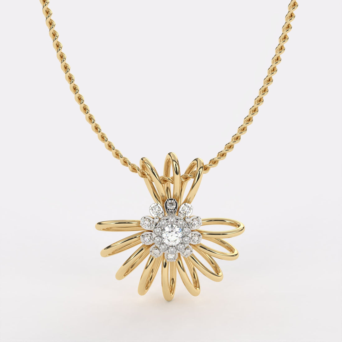 Daisy Gold Diamond Pendant