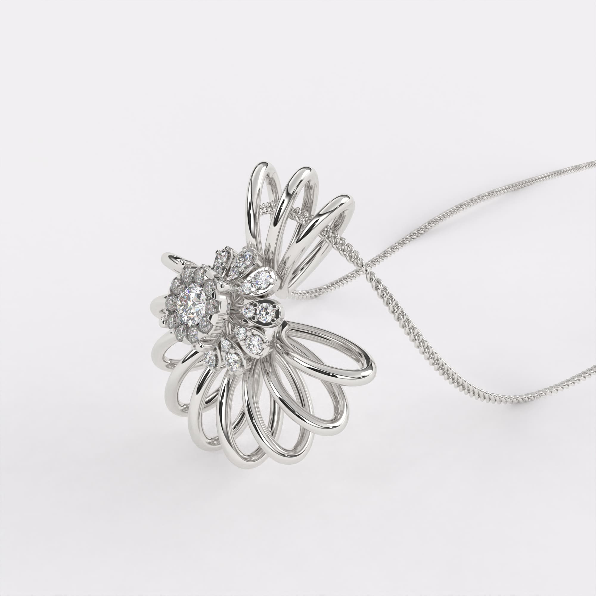 Daisy Gold Diamond Pendant