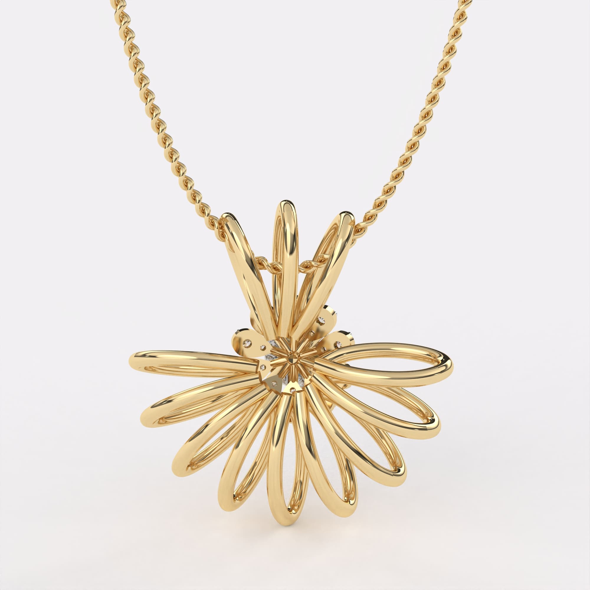 Daisy Gold Diamond Pendant