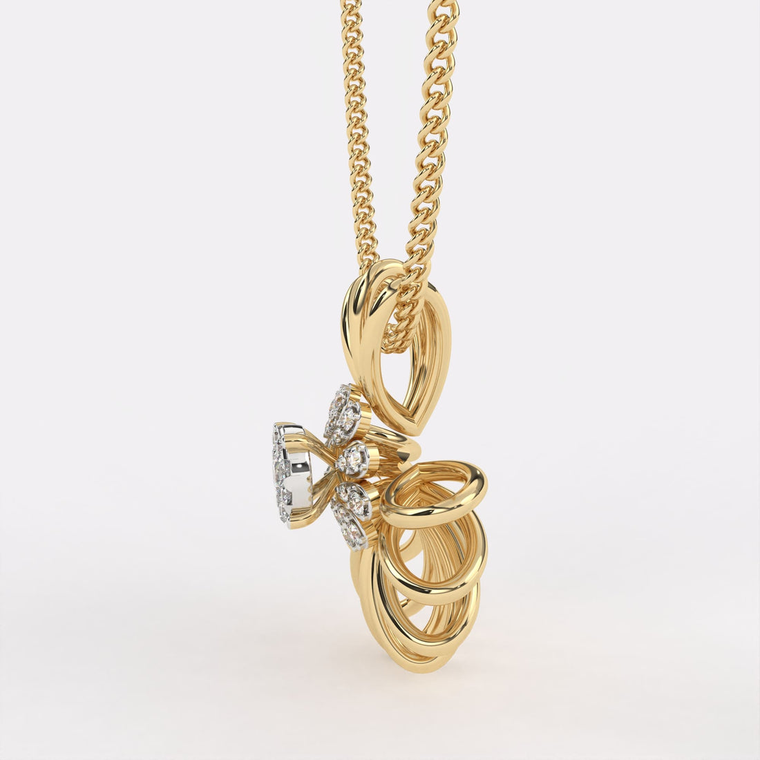 Daisy Gold Diamond Pendant
