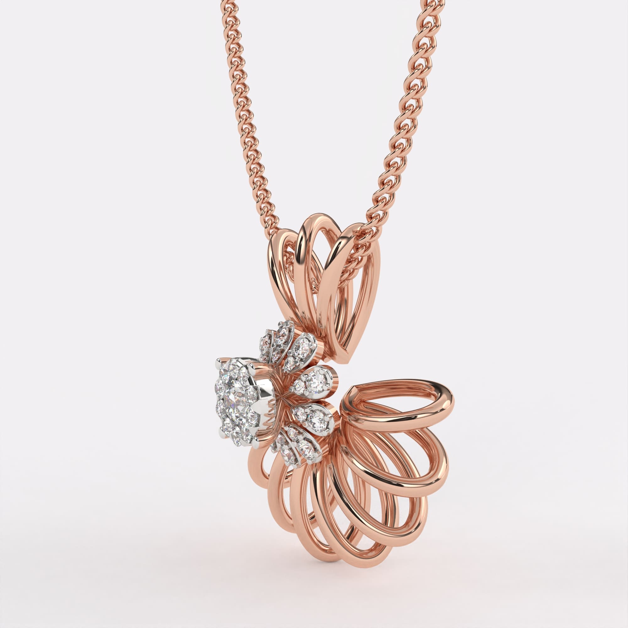 Daisy Gold Diamond Pendant