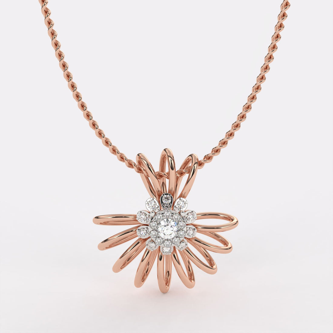 Daisy Gold Diamond Pendant