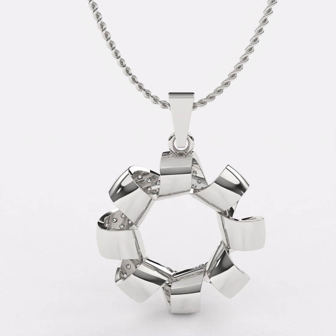 Daisy Joy Diamond Pendant In 925 Silver