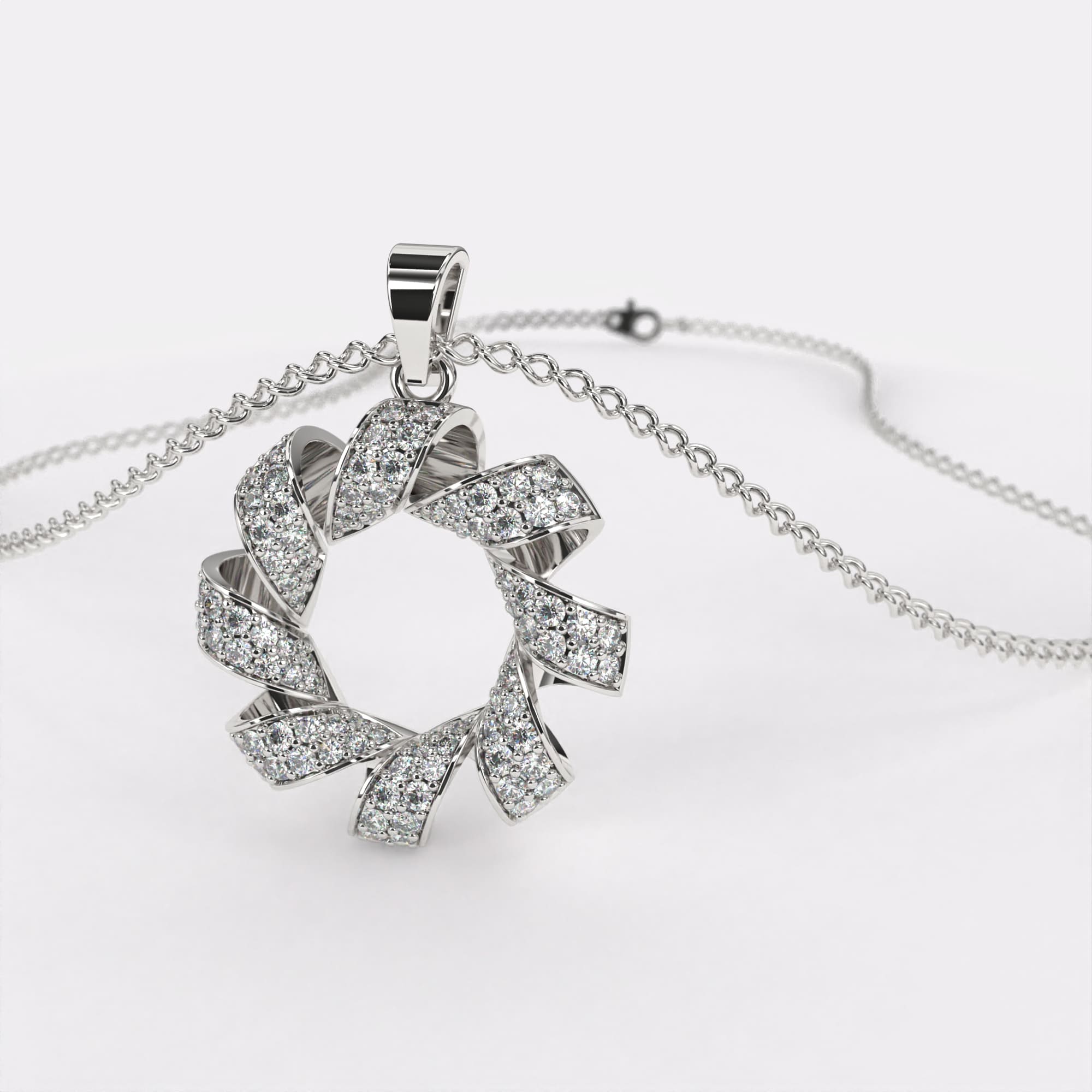 Daisy Joy Diamond Pendant In 925 Silver