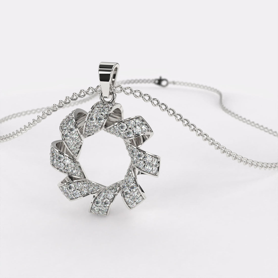 Daisy Joy Diamond Pendant In 925 Silver