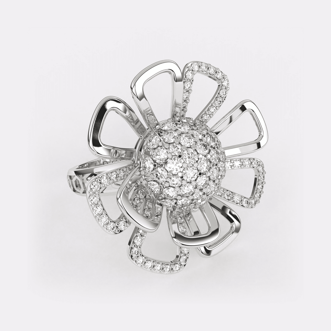 Daisy Reflection Diamond Ring