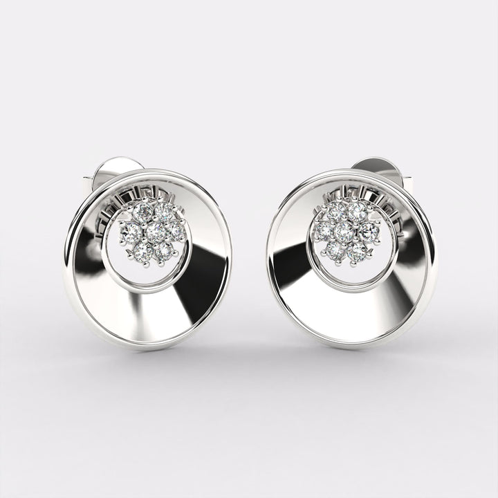 Dazzle Diamond Stud Earrings in 925 Silver