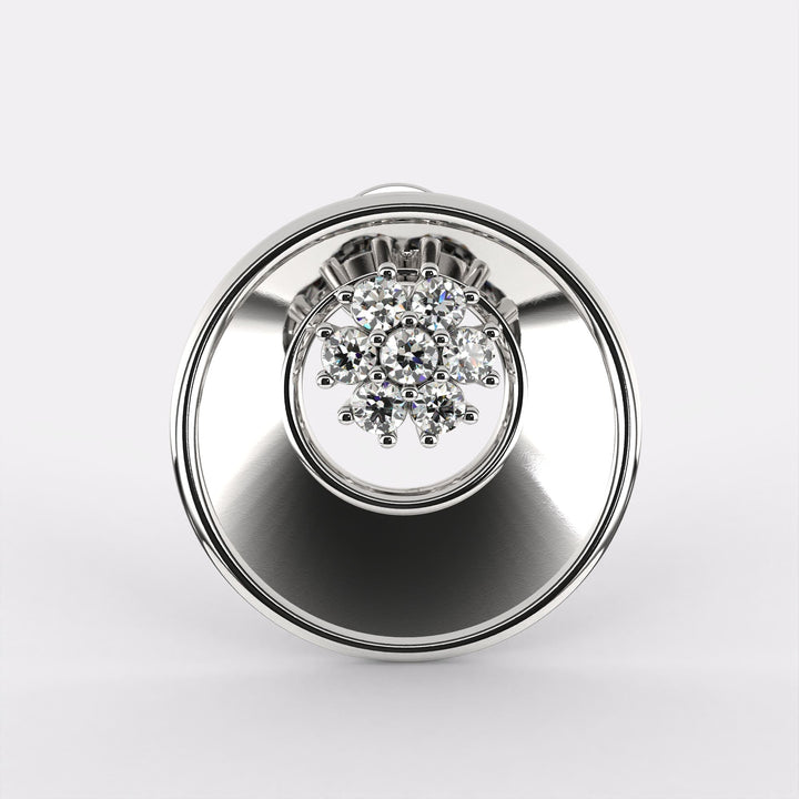 Dazzle Diamond Stud Earrings in 925 Silver