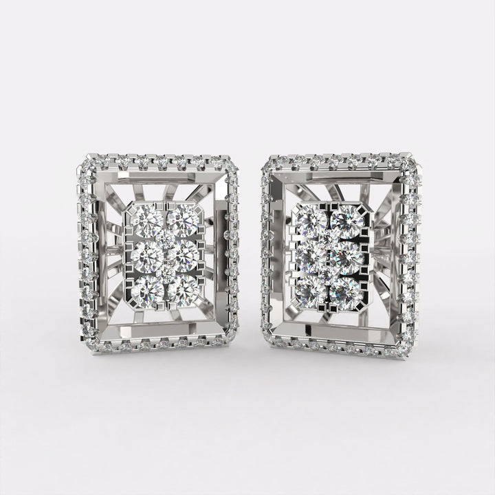 Designer Diamond Earrings for Women in 925 Silver