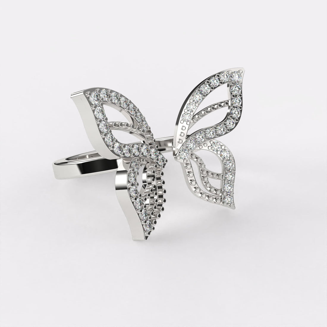 Diamond Butterfly Ring