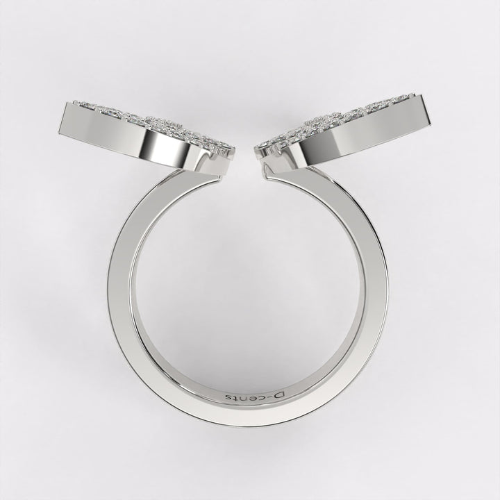 Diamond Butterfly Ring in 925 Silver