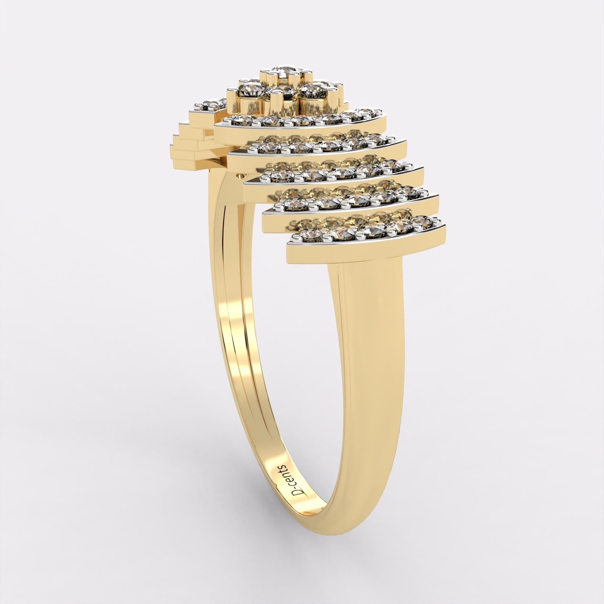 Diamond Cascade Ring