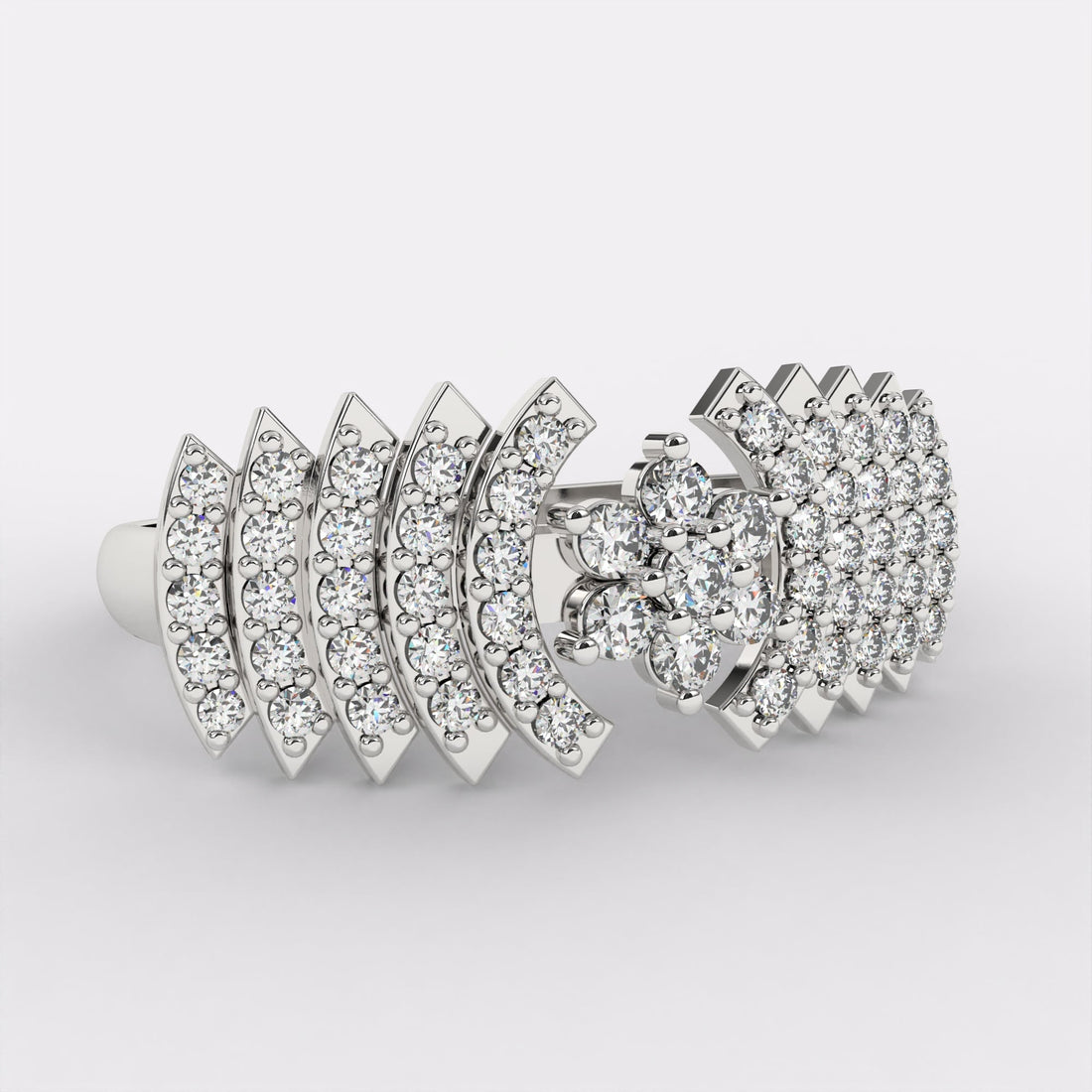 Diamond Cascade Ring Diamond Cascade Ring in 925 Silver