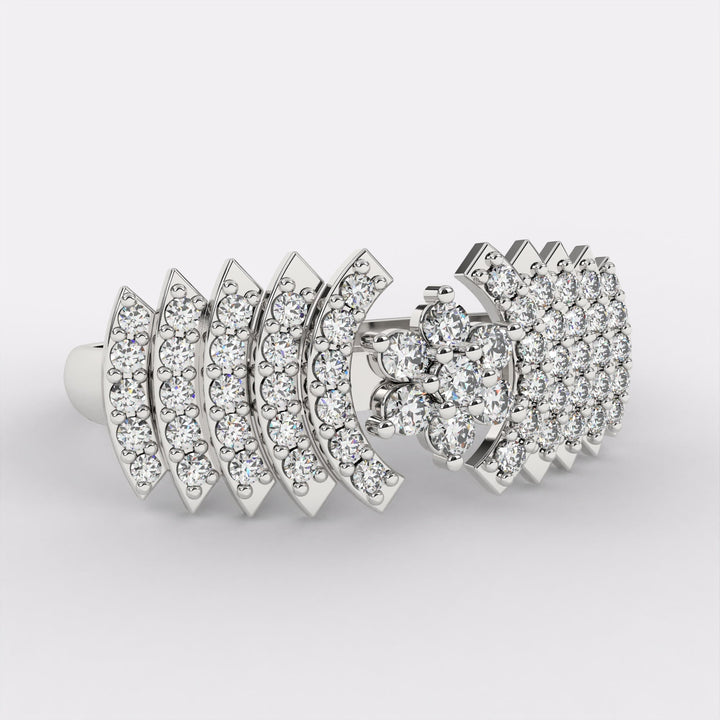 Diamond Cascade Ring in 925 Silver