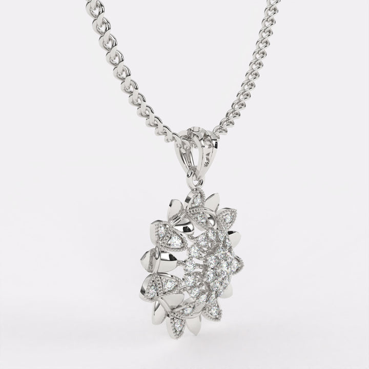 Divine Gleam Diamond pendant In 925 Silver