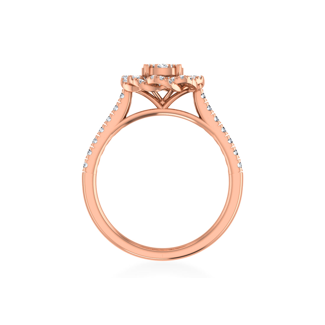 Double Halo Flower Lab-Grown Diamond Ring 6