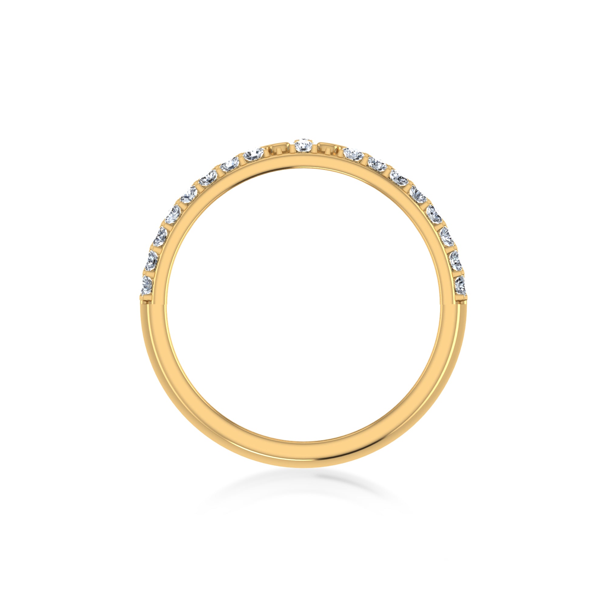 Double Row Lab-Grown Diamond Bar Band Ring 3