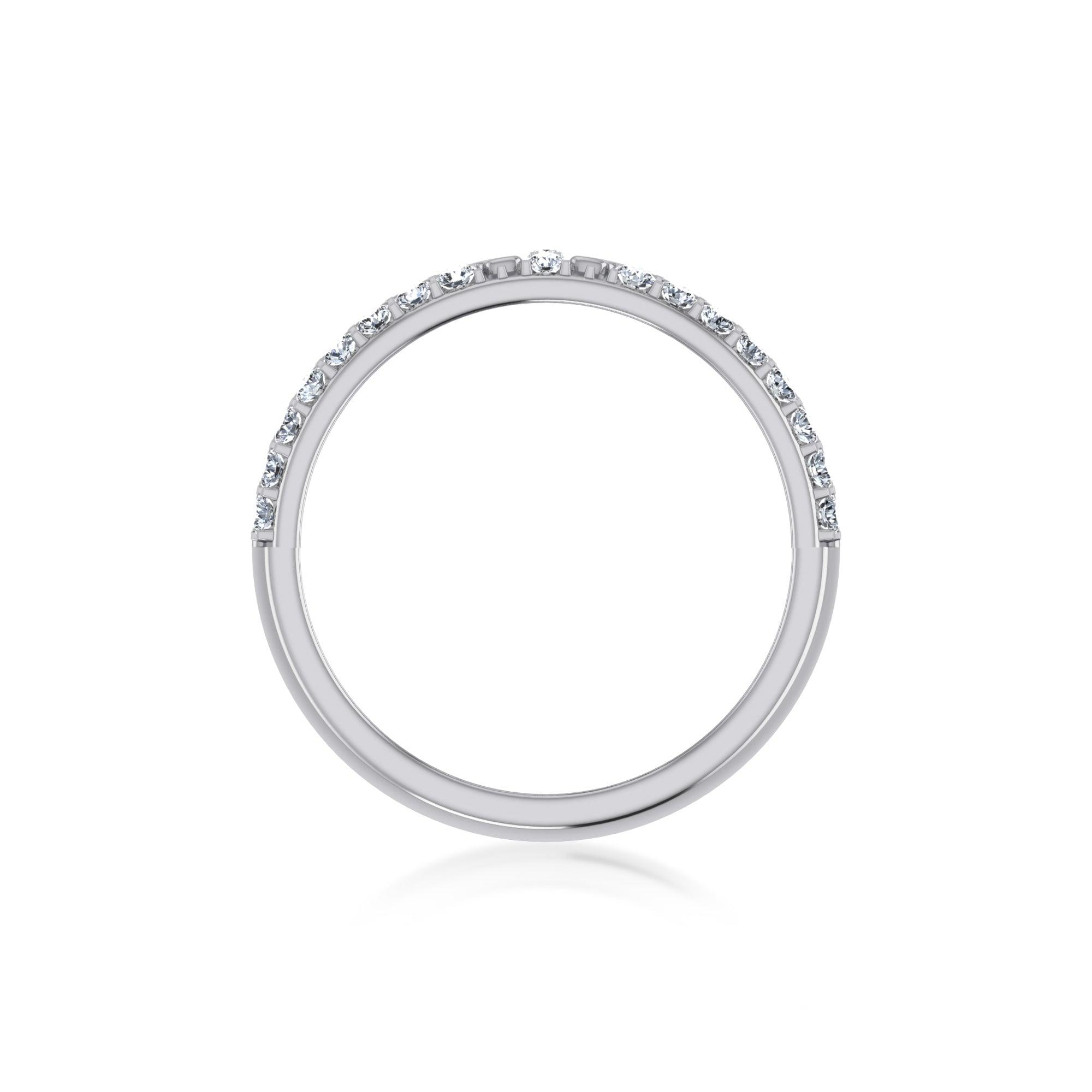 Double Row Lab-Grown Diamond Bar Band Ring 9