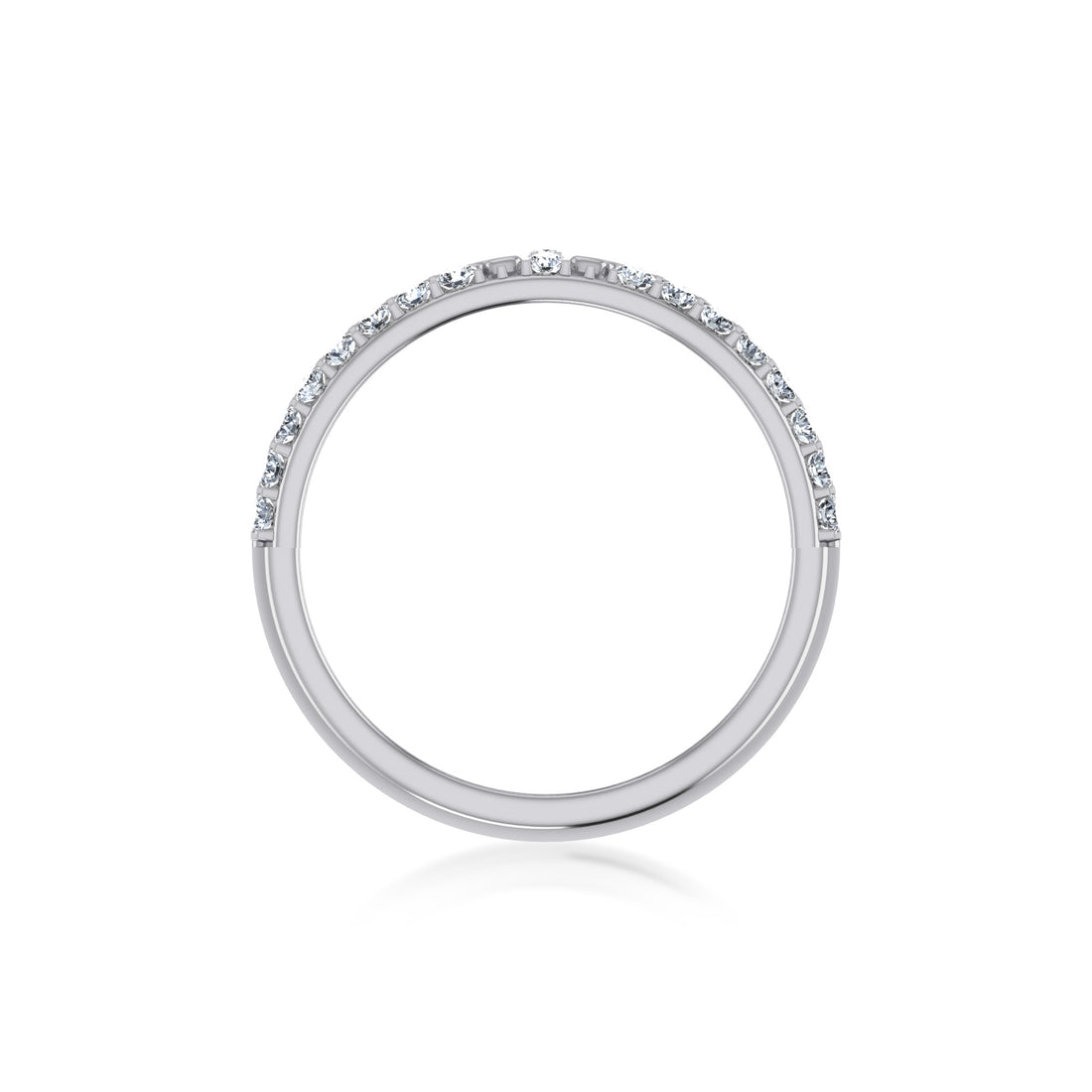 Double Row Lab-Grown Diamond Bar Band Ring 9