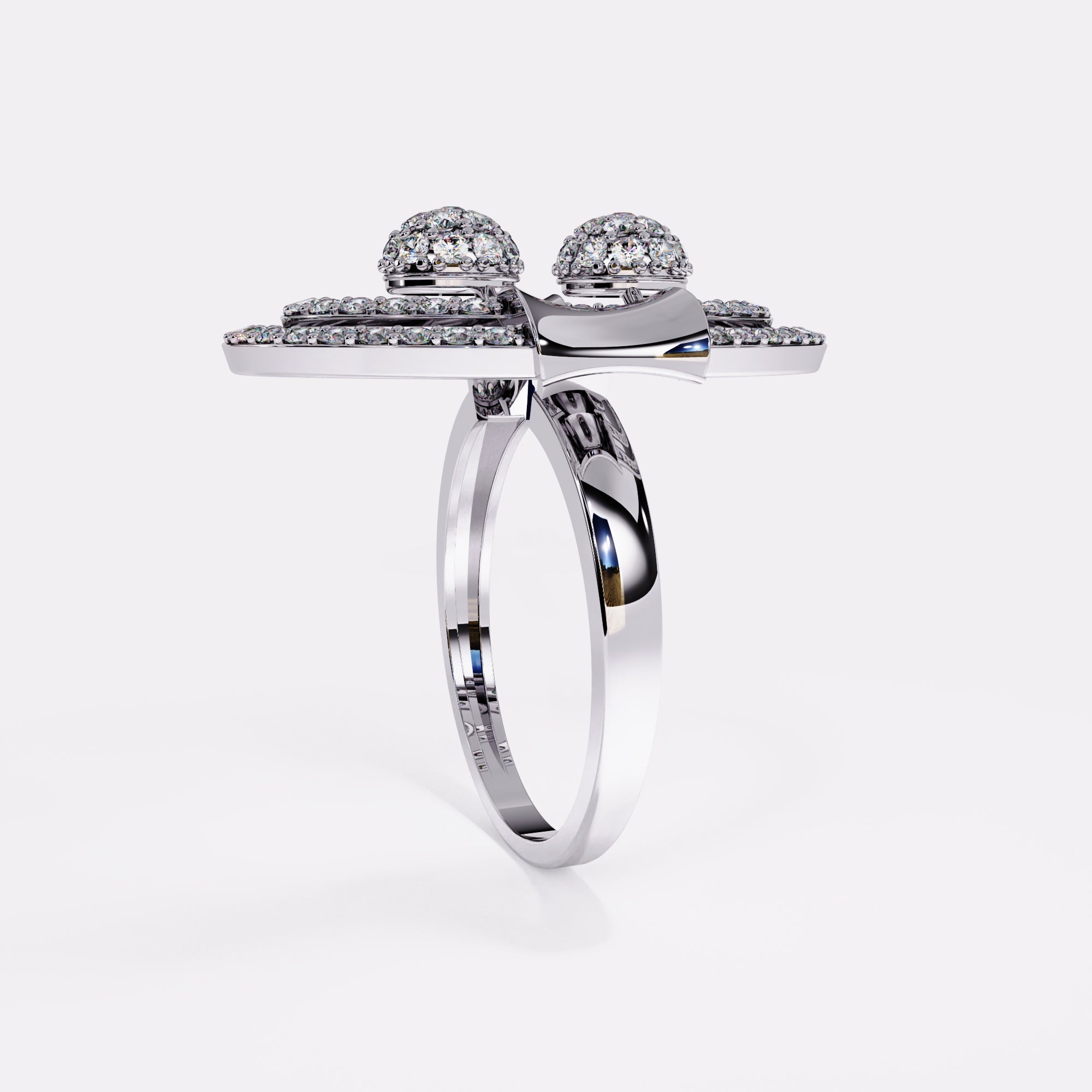 Double layer Diamond Ring