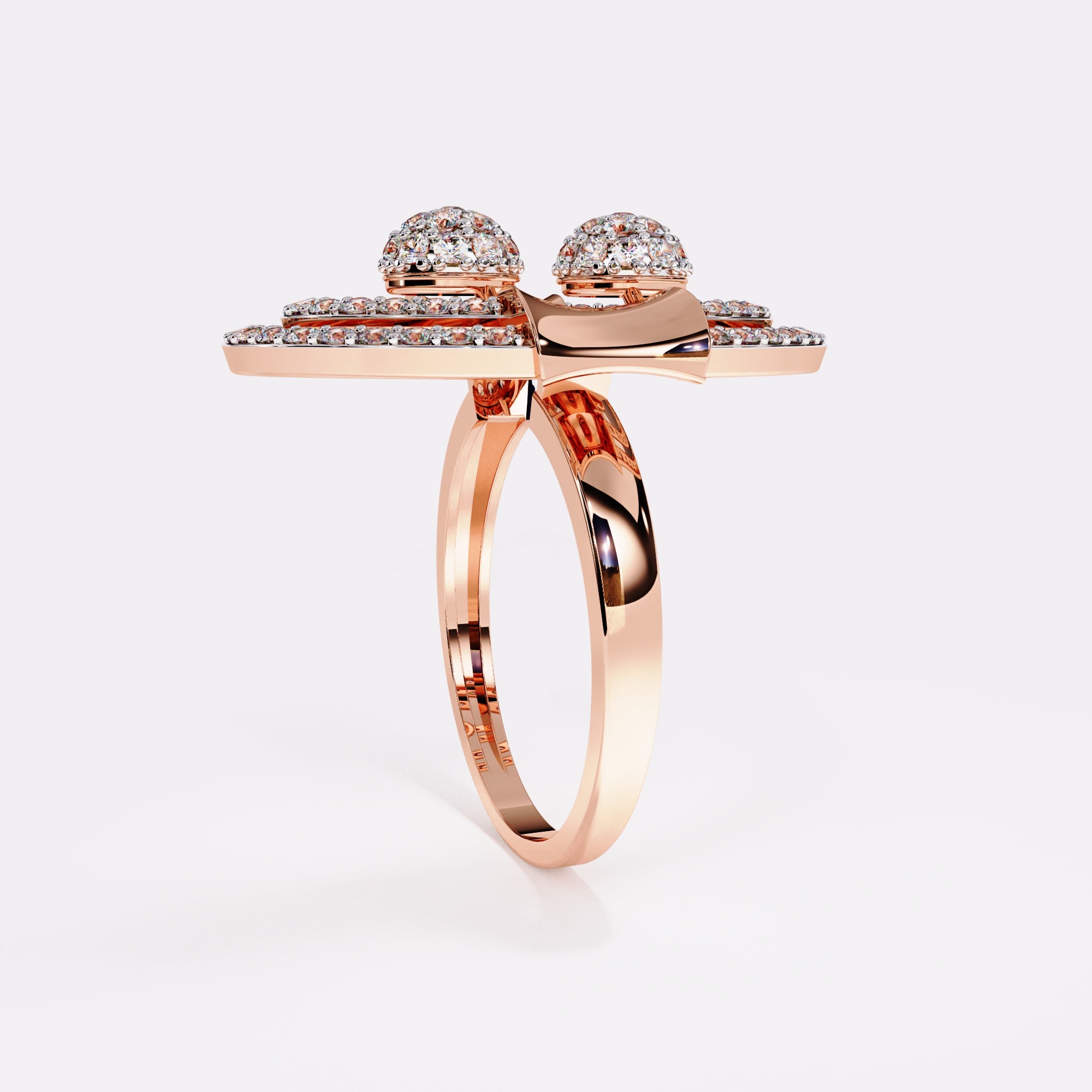 Double layer Diamond Ring