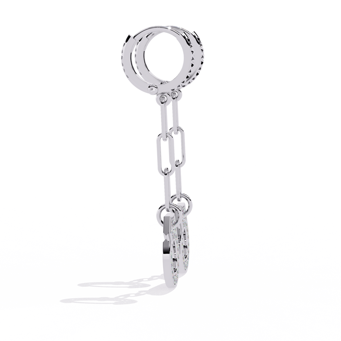 Drop Chain Earrings with Lab Grown Diamonds