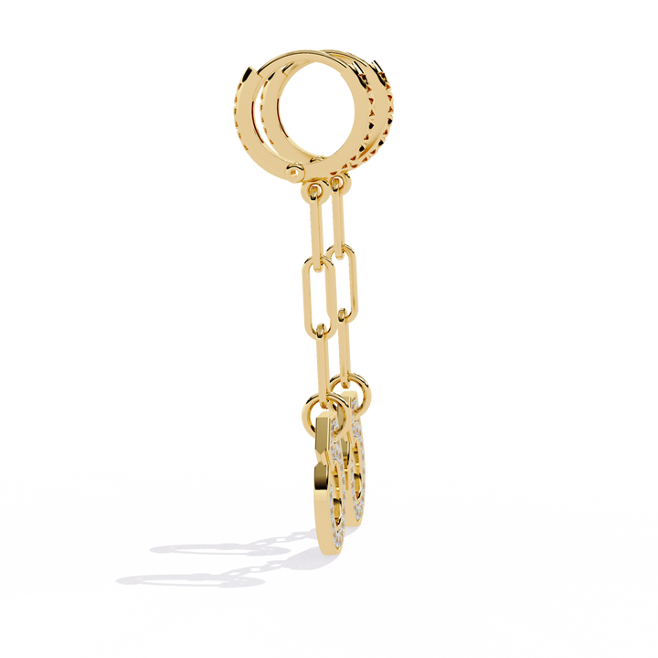 Drop Chain Earrings with Lab Grown Diamonds