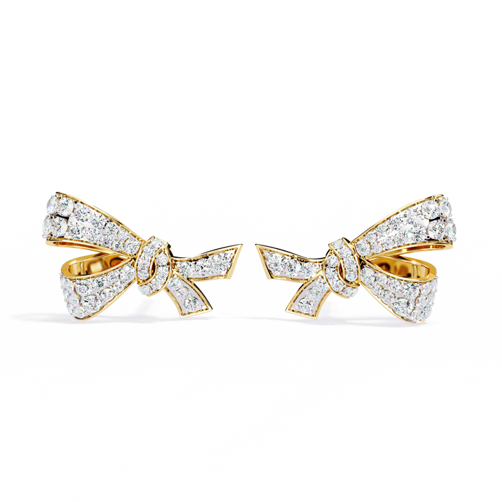 Lab Grown Diamond Bow Knot Earrings